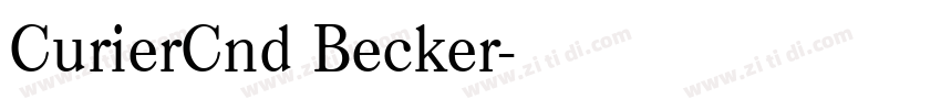 CurierCnd Becker字体转换